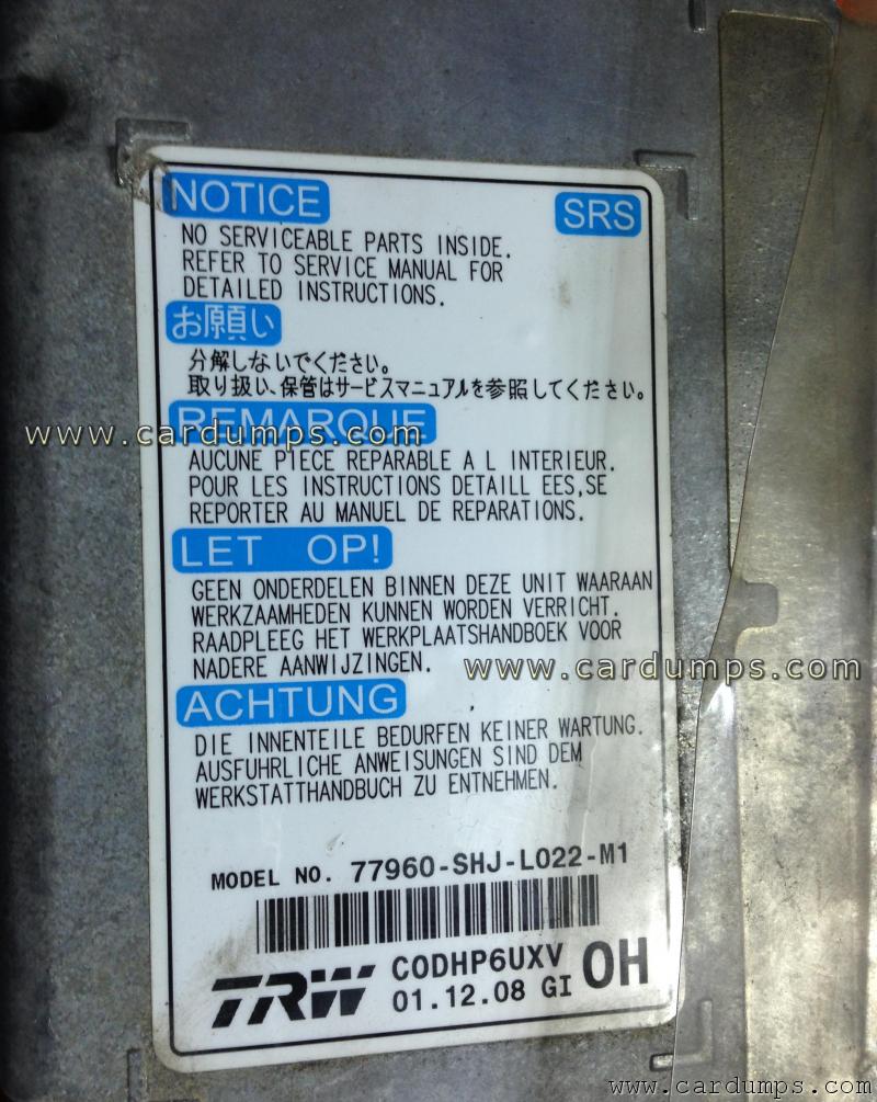 Honda Odyssey 2009 airbag 95640 77960-SHJ-L022-M1