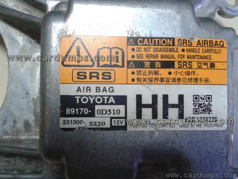 Toyota Etios airbag 93c56 89170-0D510 Fujitsu Ten 231000-5220