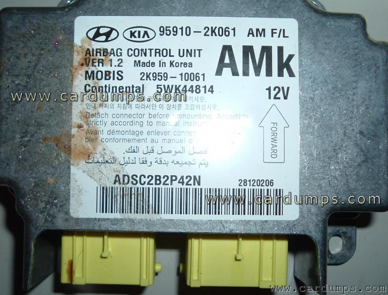 Kia Soul 2013 airbag 95640 95910-2K061 Mobis 2K959-10061 Continental 5WK44814