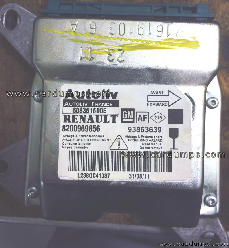 Renault Trafic 2008 airbag 95160 608 36 16 00E Autoliv 8200 969 856