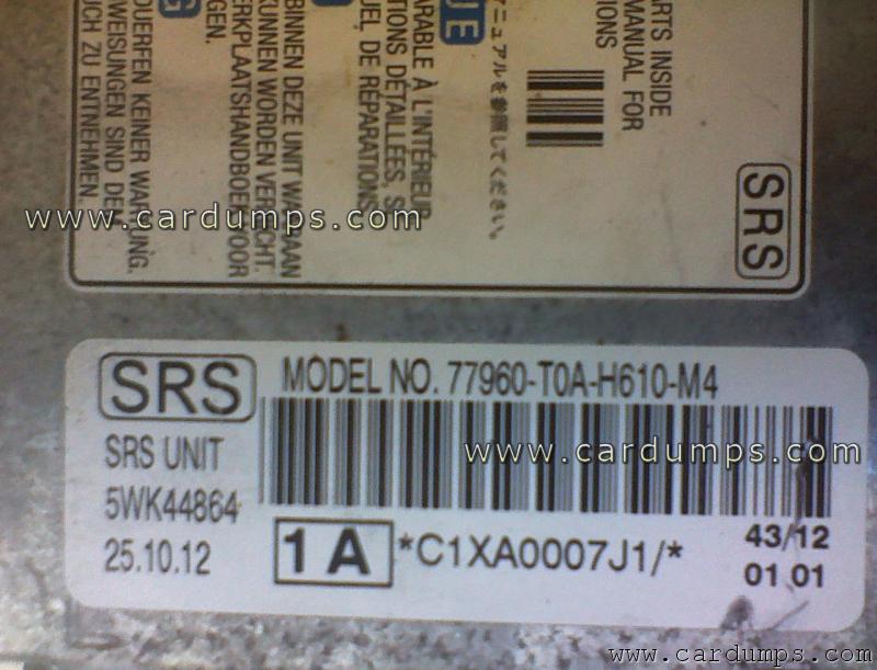 Honda CRV airbag 95640 77960-T0A-H610-M4 5WK44864