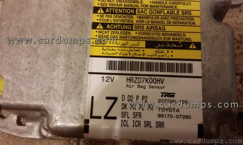 Toyota Avalon 2013 airbag 95160 89170-07260 TRW 227220-102