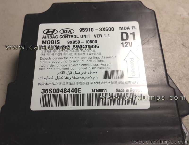 Hyundai Elantra airbag 95128 95910-3X600 Mobis 3X959-10600 Continental 5WK44936