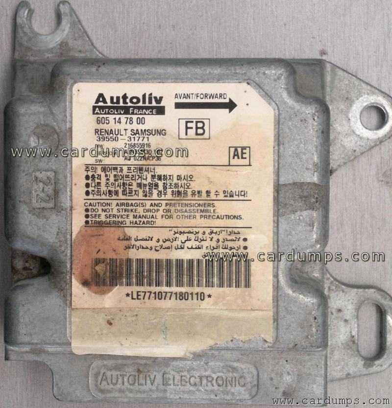 Nissan Almera airbag 95080 605 14 78 00 Autoliv 39550-31770