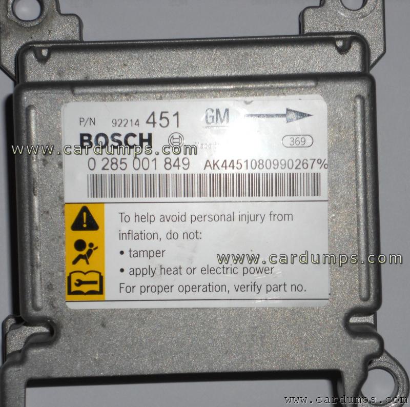 Chevrolet Caprice airbag 95160 92214451 Bosch 0 285 001 849