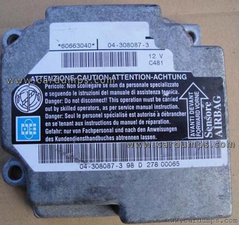 Alfa Romeo 156 airbag MC68HC908AS20 60663040 ALLIED SIGNAL