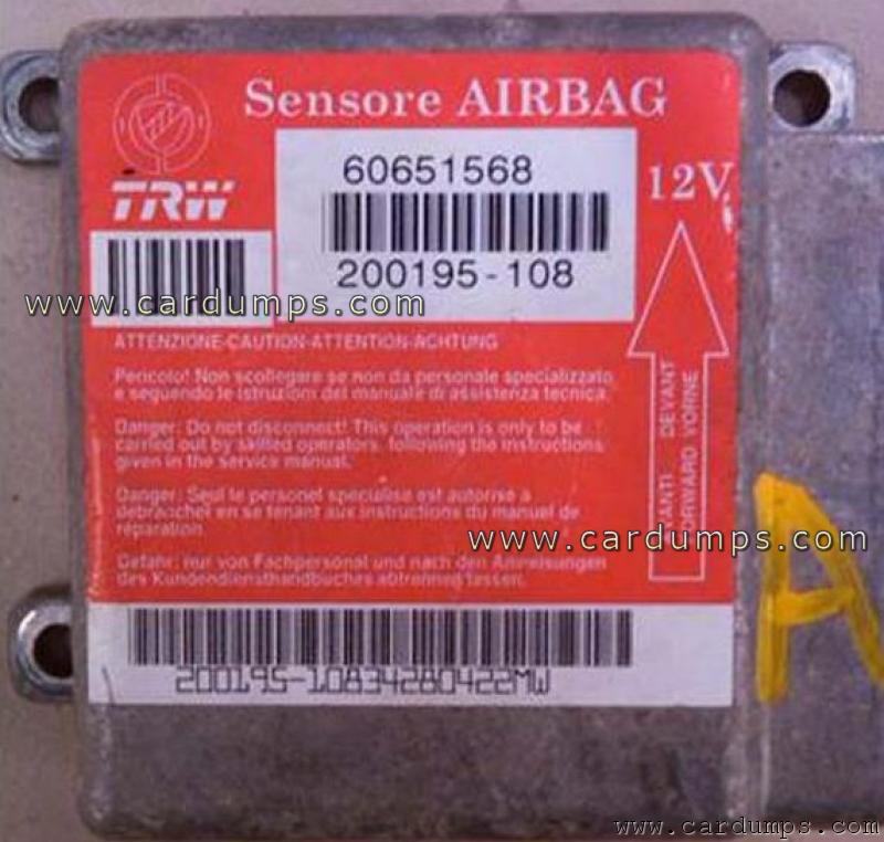 Alfa Romeo 166 airbag MC68HC11KA4 60651568 TRW