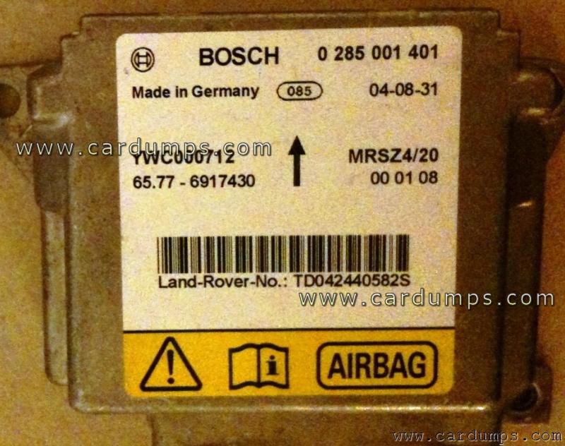 Land Rover Range Rover airbag 68HC912D60 YWC000712 65.77-6917430 Bosch 0 285 001 401