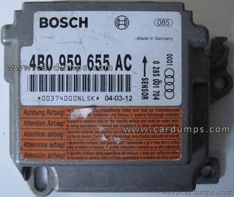 Audi A4 airbag 68HC912B32 4B0 959 655 AC Bosch 0 285 001 704