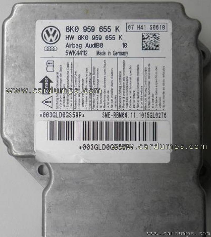 Audi A4 airbag 25640 8K0 959 655 K Siemens 5WK44112