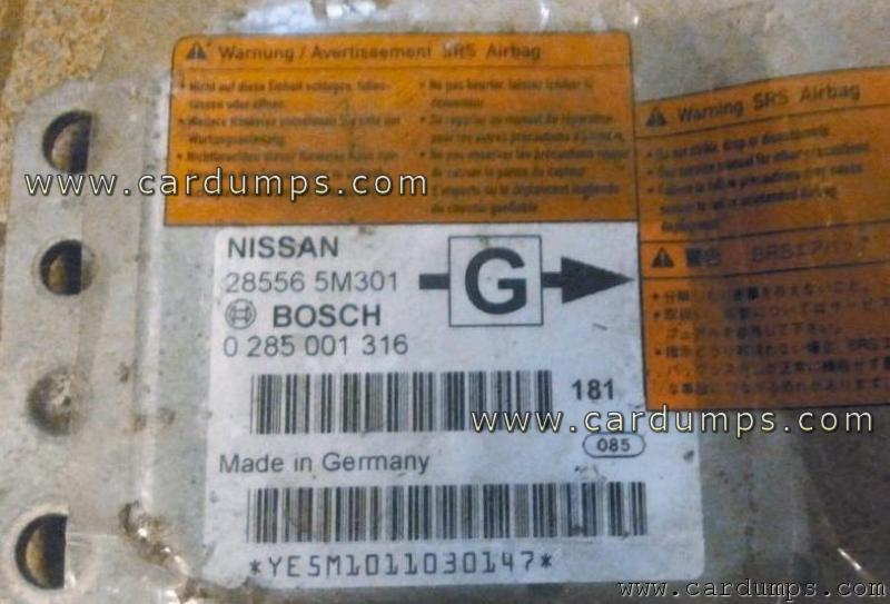 Nissan Almera airbag MC68HC912B32 28556 5M301 Bosch 0 285 001 316