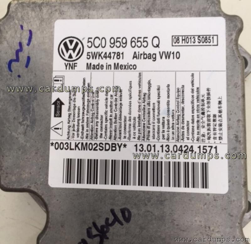 Volkswagen Jetta 2013 airbag 95640 5C0 959 655 Q  5WK44781