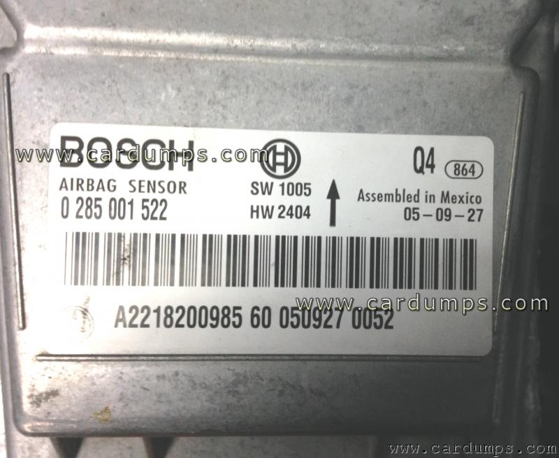 Mercedes W221 2006 airbag 95640 A221 820 09 85 Bosch 0 285 001 522