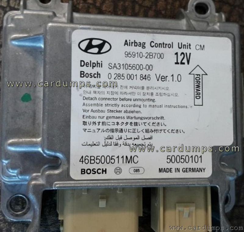 Hyundai Santa FE airbag 95320 95910-2B700 Delphi SA3105600-00 Bosch 0 285 001 846