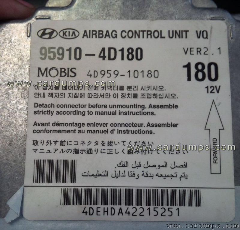 Kia Sedona 2011 airbag 95640 95910-4D180 Mobis 4D959-10180