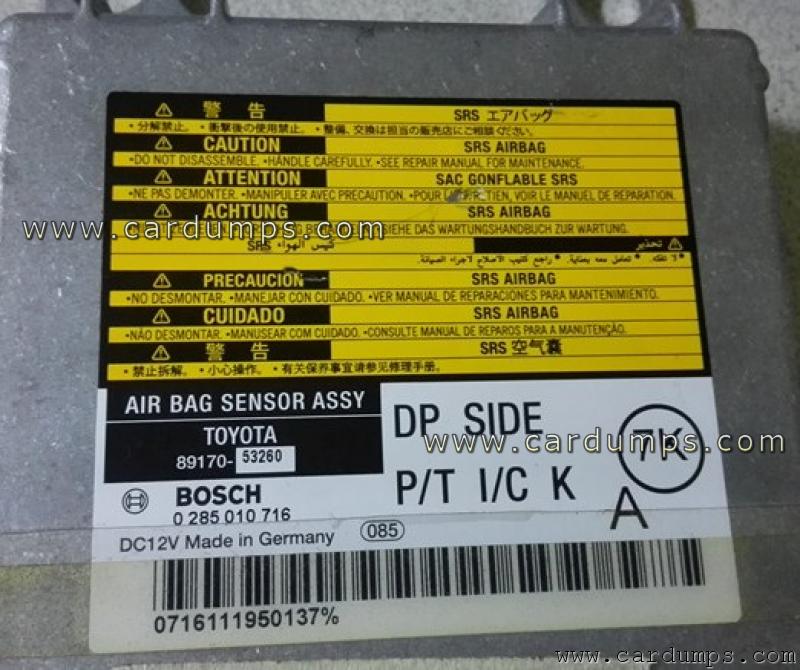 Lexus IS F 2013 airbag 95160 89170-53260 Bosch 0 285 010 716