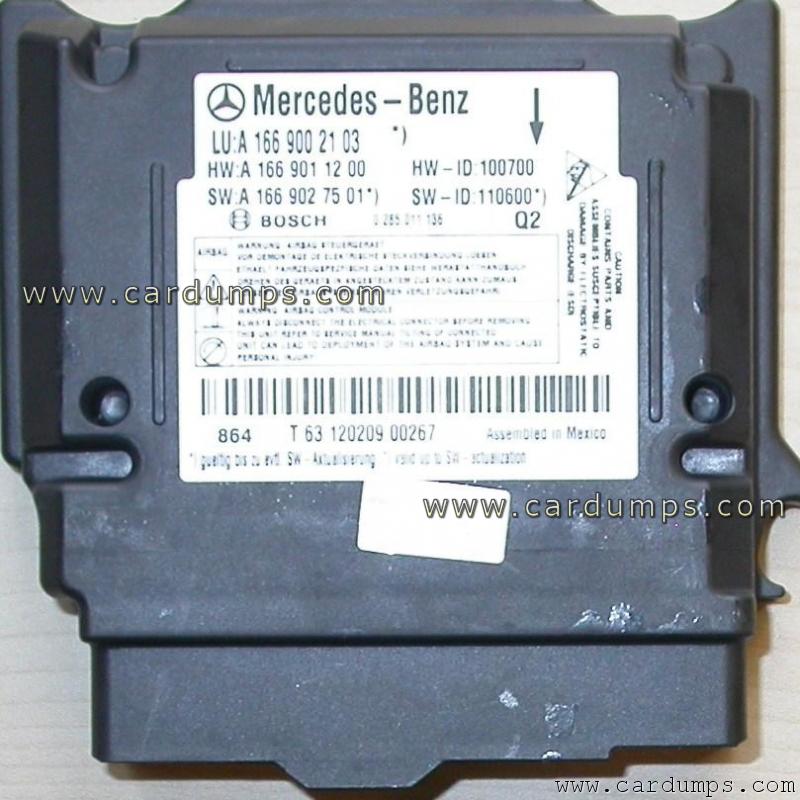 Mercedes W166 airbag 95128 A1669002103 Bosch 0 285 011 136