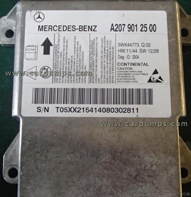 Mercedes W207 airbag 95128 A207 901 25 00 Continental 5WK44773