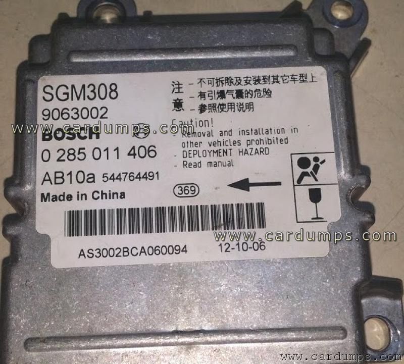 Chevrolet Sail airbag 95160 9063002 Bosch 0 285 011 406