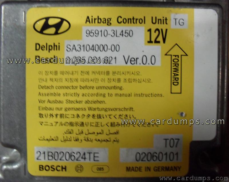 Hyundai Grandeur TG airbag 95320 95910-3L450 Delphi SA3104000-00 Bosch 0 285 001 821