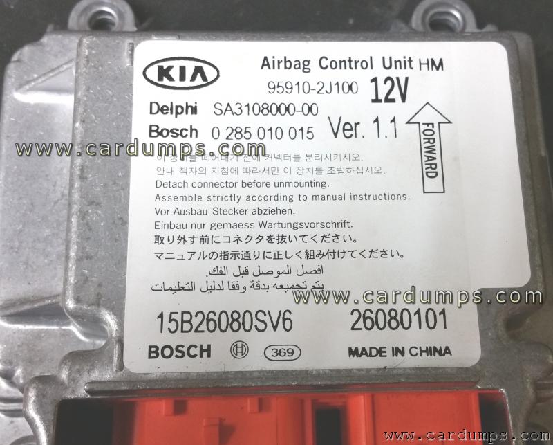 Kia Borrego 2011 airbag 95640 95910-2J100 Delphi SA3108000-00 Bosch 0 285 010 015