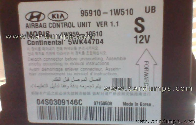 Kia Pride airbag 95128 95910-1W510 Mobis 1W959-10510 Continental 5WK44704