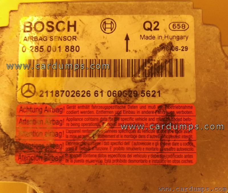 Mercedes W211 airbag CR16MCS9V 211 870 26 26 Bosch 0 285 001 880