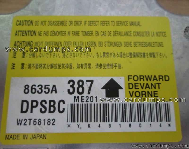 Mitsubishi i MiEV airbag 95640 8635A387 W2T68182