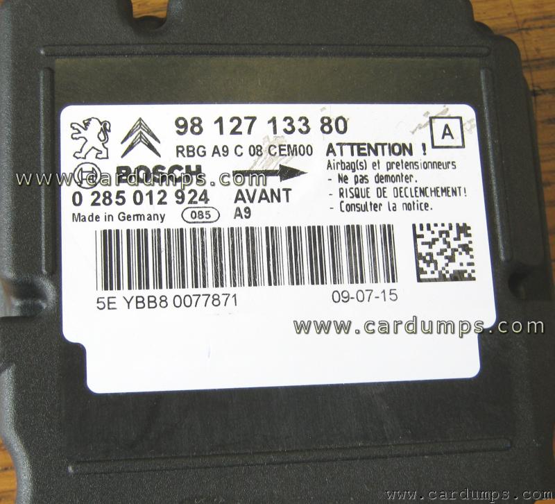 Peugeot 208 airbag 95320 98 127 133 80 Bosch  0 285 012 924