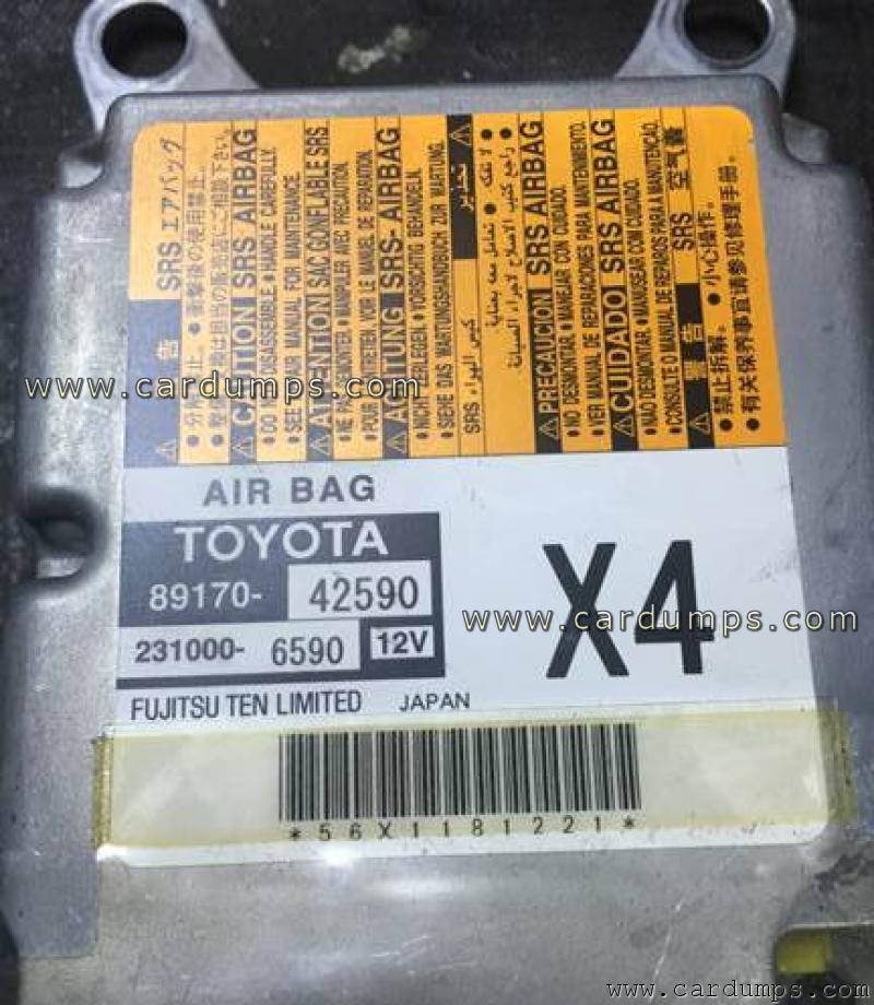 Toyota Rav 4 2008 airbag 93c66 89170-42590 Fujitsu Ten LIMITED 231000-6590