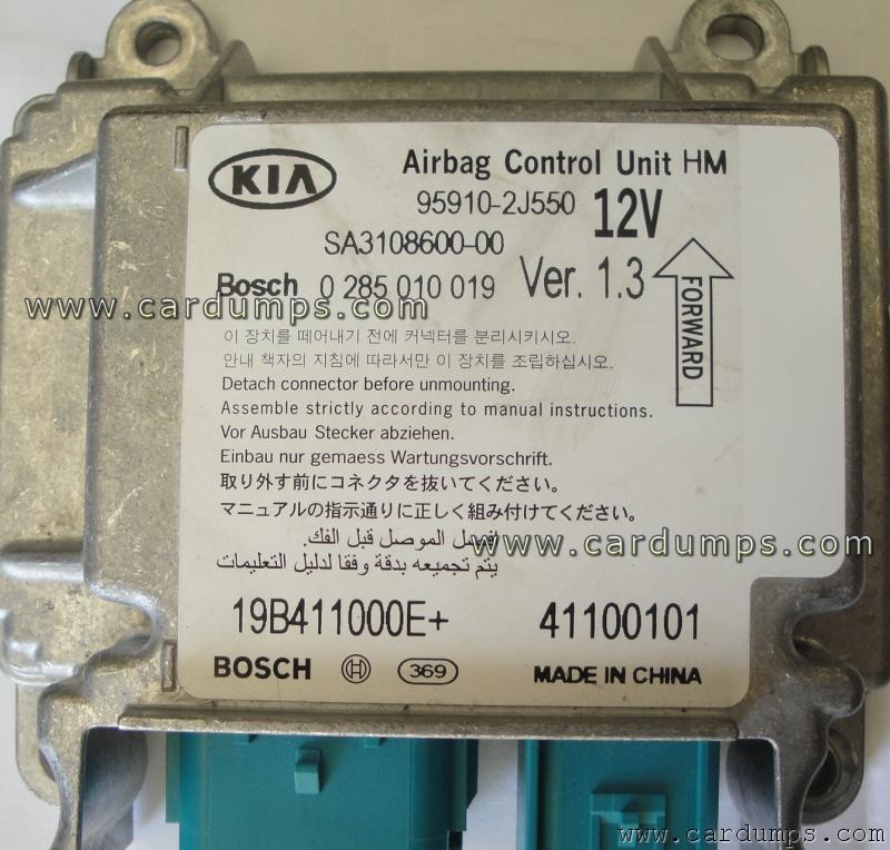 Kia Mohave airbag 95640 95910-2J550 Delphi SA3108600-00 Bosch 0 285 010 019