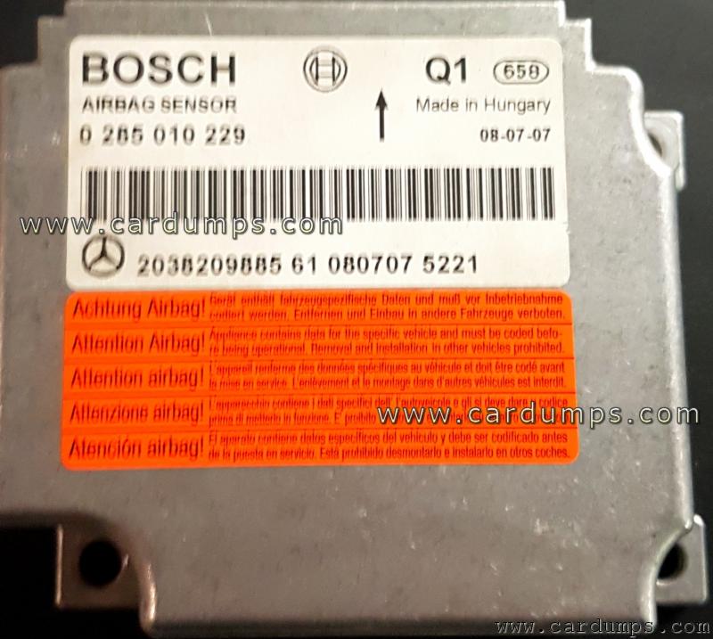 Mercedes W203 airbag CR16MCT9 203 820 98 85 Bosch 0 285 010 229