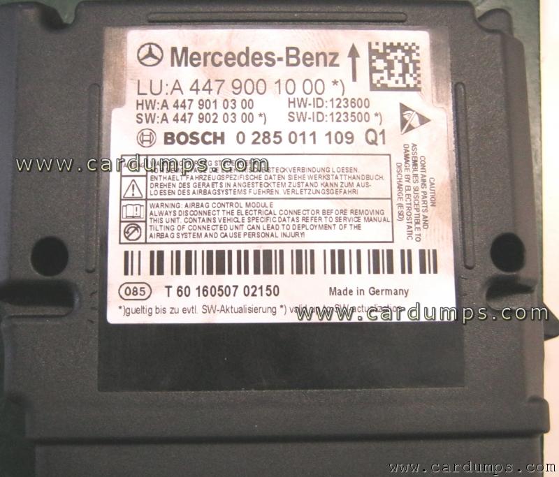 Mercedes W447 airbag 95256 A447 900 10 00 Bosch 0 285 011 109