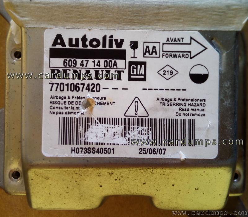 Opel Vivaro airbag 95160 7701 067 420 Autoliv 609 47 14 00