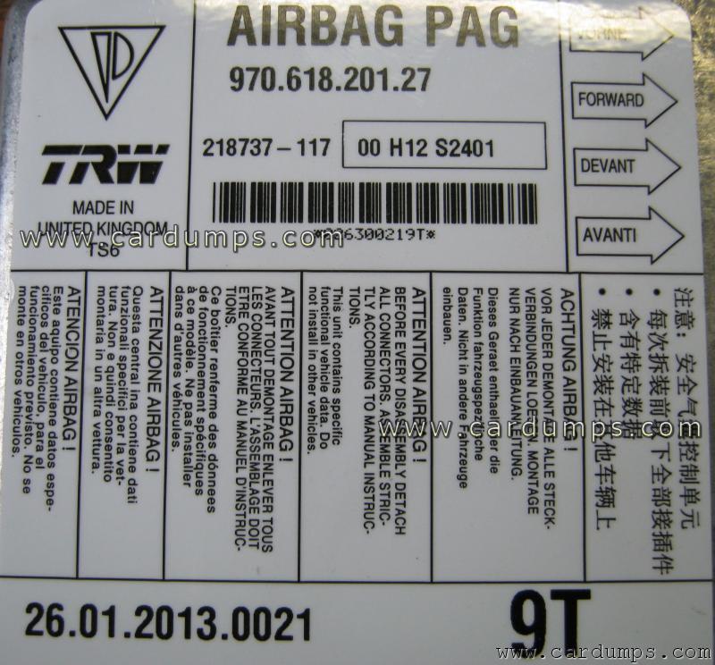 Porsche Panamera airbag 95640 970.618.201.27 TRW 218737-117