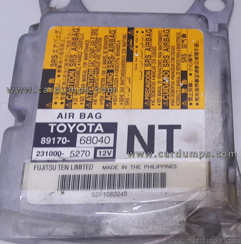 Toyota Wish 2010 airbag 93c56 89170-68040 Fujitsu Ten 231000-5270