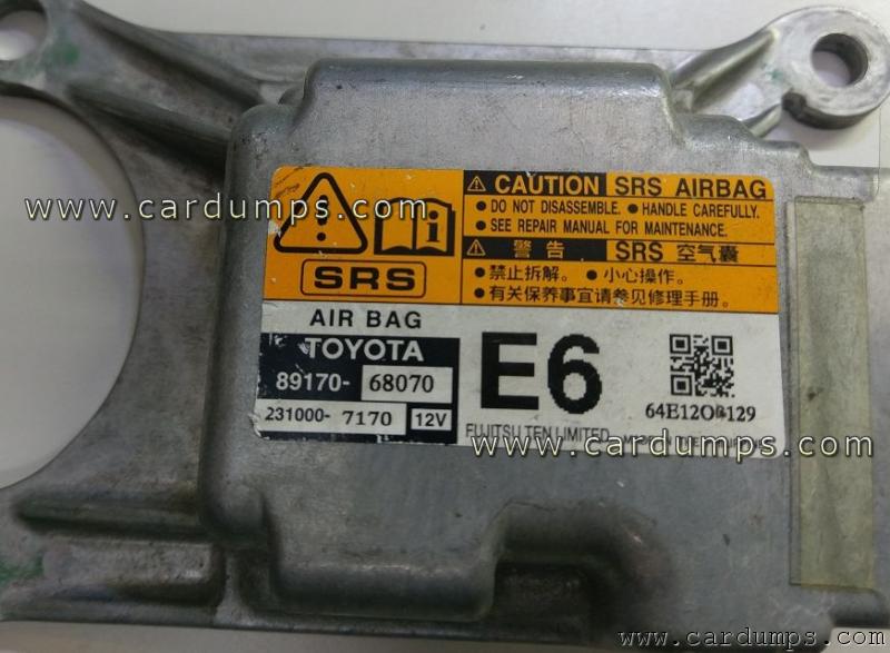 Toyota Wish airbag 93c56 89170-68070 Fujitsu Ten 231000-7170