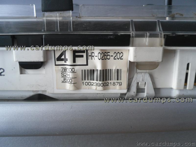 Honda HR-V 2002 dash 78100-S2H-J500