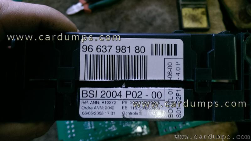 Peugeot 308 2008 dash 24c128 96 637 981 80