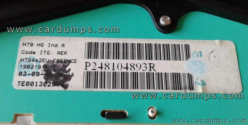 Renault Duster 2013 dash 93с56 P248104893R