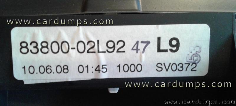 Toyota Auris 2008 dash 93c86 83800-02L92