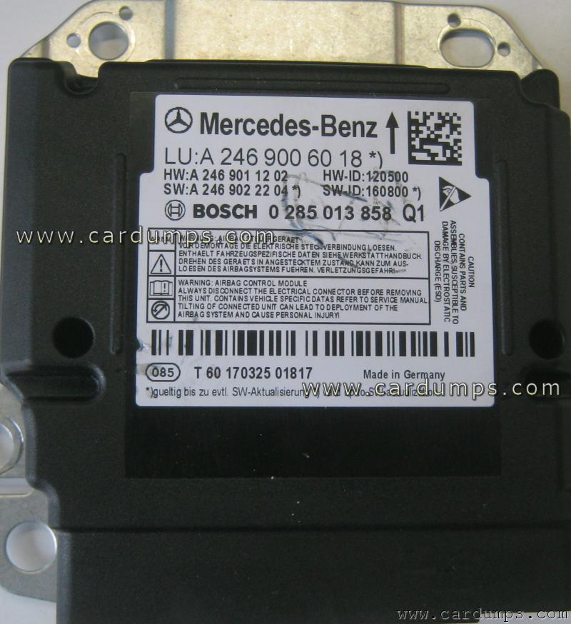 Mercedes W246 airbag 95256 A246 900 60 18 Bosch  0 285 013 858