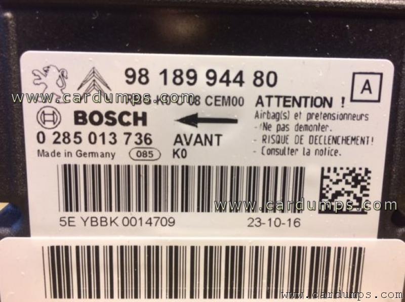 Peugeot Traveller airbag 95320 98 189 944 80 Bosch 0 285 013 736