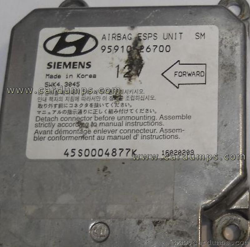 Hyundai Santa FE airbag MC68HC11E9 95910-26700