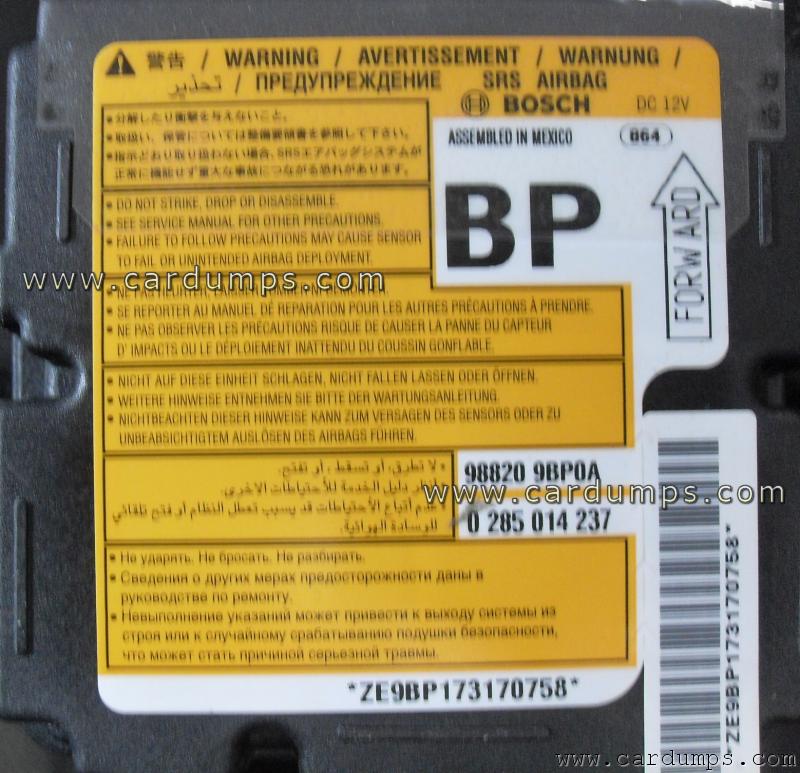 Nissan Frontier airbag 95128 98820 9BP0A Bosch 0 285 014 237