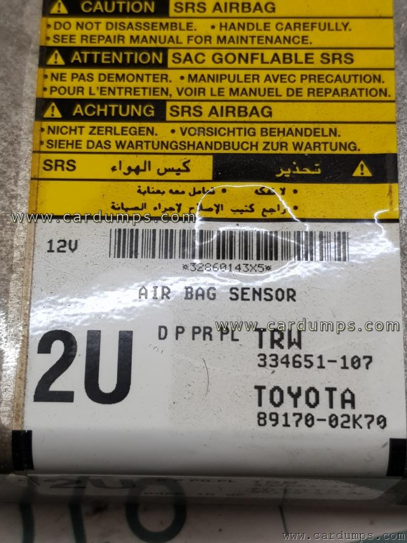 Toyota Corolla airbag 95320 89170-02K70