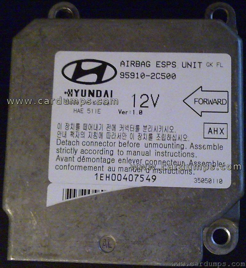 Hyundai Tiburon airbag 9S12DG128B 95910-2C500